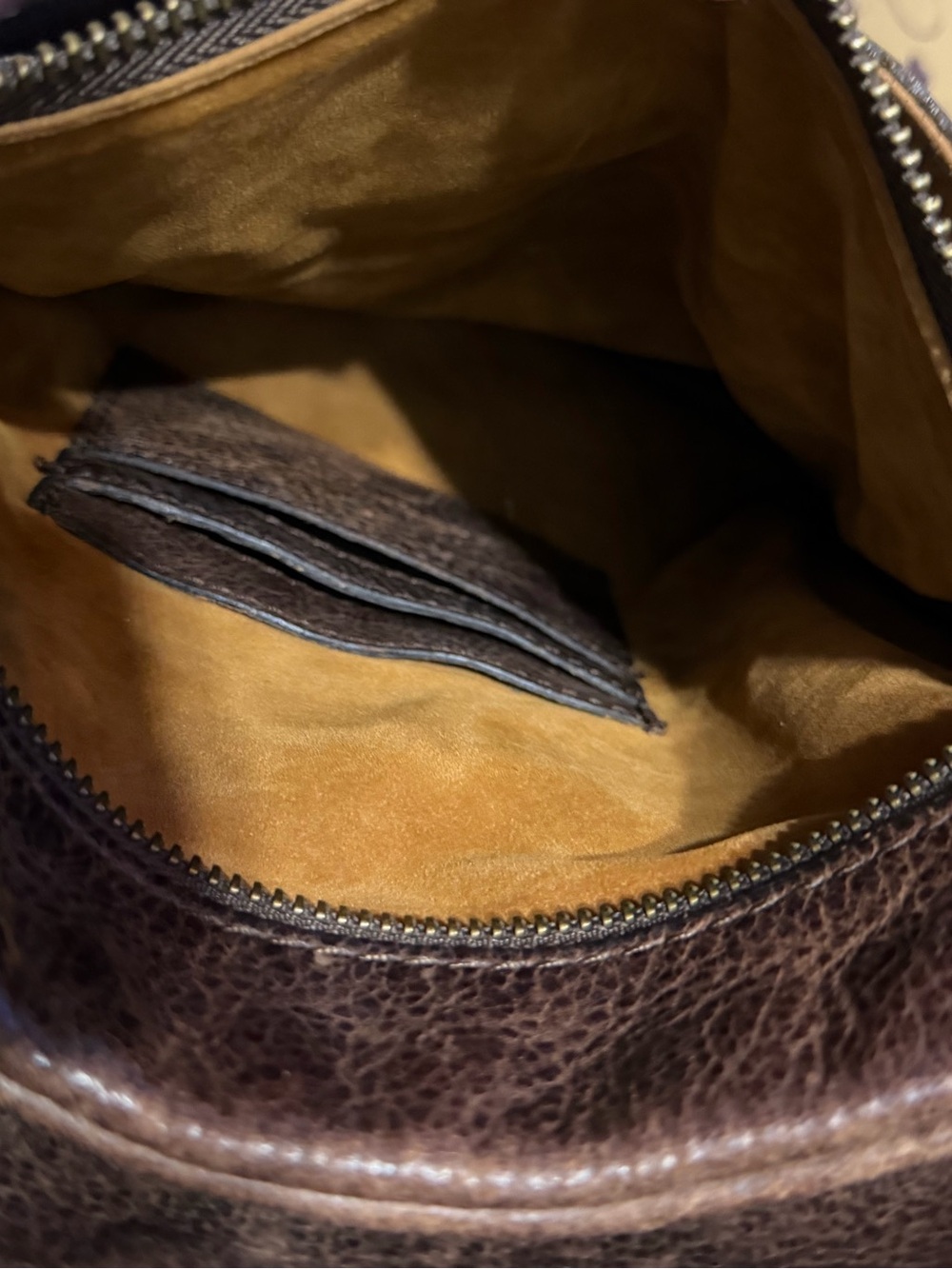 Patricia Nash Francesca Brown Leather Crossbody Purse with Embossed Medallion - Picture 8 of 13